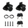 MY MIRONEY 2PCS Black Drawer Lock with Keys Hardware Furniture Cabinet Lock with 89 Length Cylinder Cam for Home and Office