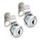 Qjaiune 2 Pack Cabinet Cam Lock with 58 Inch Cylinder Offset Straight Cam Thumb Locks Tool Box Lock Replacement RV Locks for Storage Door File Drawer Dresser Mailbox Nickel Finish