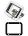 QWORK Stainless Steel RV Trailer Door Lock Paddle Latch Heavy Duty Flush Mount Locking Handle with Key Resistant Replacement for Toolbox Camper Electrical Cabinet Trailer Doors