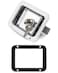 QWORK Stainless Steel RV Trailer Door Lock Paddle Latch Heavy Duty Flush Mount Locking Handle with Key Resistant Replacement for Toolbox Camper Electrical Cabinet Trailer Doors