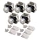RDEXP Push Button Keyless Locks Latch Knob Cupboard 2cm079in Mounting Hole for RV Drawer Cabinet Door Thickness 1518cm Set of 5