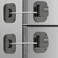 AzdBvae Refrigerator Lock Heavy Duty Fridge Lock Combination Lock for Fridge Cabinets Window Drawers and Child Safety Keep Cat Away No Drilling Easy Install No Keys Needed 2 Pack Black
