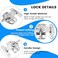 SDTC Tech 2 Pack Dining Table Locks Heavy Duty Dining Training Table Latches Metal Spring Leaf Buckles Connector for Tables Leaf Extension Tables Conference Desks Silver