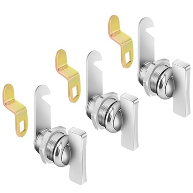 Sartatue Thumb Cam Locks 58 3Pcs Cabinet cam Locks for Storage Door Compartment Door Thumb Operated Locks Keyless58 Inch 3Pcs