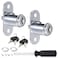 TIHOOD 2PCS Push Plunger Lock with 1pc Slotted Screwdriver 34inch19mm Cylinder Diameter Zinc Alloy Chrome Finish