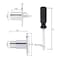 TIHOOD 2PCS Push Plunger Lock with 1pc Slotted Screwdriver 34inch19mm Cylinder Diameter Zinc Alloy Chrome Finish