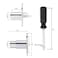 TIHOOD 2PCS Push Plunger Lock with 1pc Slotted Screwdriver 34inch19mm Cylinder Diameter Zinc Alloy Chrome Finish