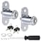 TIHOOD 2PCS Push Plunger Lock with 1pc Slotted Screwdriver 34inch19mm Cylinder Diameter Zinc Alloy Chrome Finish