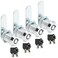 Uenhoy 4 Pack Tubular Cam Lock 1 Inch Cabinet Cam Lock Set for Tool Box File Cabinet Mail Box Vending Machine ATM Keyed Different