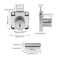 Unlorspy 4 PCS Cylinder Cupboard Drawer Lock Drawer Lock with Keys Opening Diameter 075inch19MM Furniture Hardware Locks for Drawer Cabinet Cupboard Household Office Mailbox Drawer Silver
