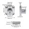 Unlorspy 4 PCS Cylinder Cupboard Drawer Lock Drawer Lock with Keys Opening Diameter 075inch19MM Furniture Hardware Locks for Drawer Cabinet Cupboard Household Office Mailbox Drawer Silver