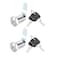 uxcell Cam Lock 1 Cylinder Length Cabinet Locks with No4 Cam Fits for 58 Max Thickness Panel Keyed Different Zinc Alloy 2Pcs