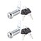 uxcell Cam Lock 112 Cylinder Long Cabinet Locks with No1 Cam Fits on 138 Max Thick Panel Keyed Different 2Pcs