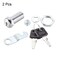 uxcell Cam Lock 112 Cylinder Long Cabinet Locks with No1 Cam Fits on 138 Max Thick Panel Keyed Different 2Pcs