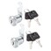 uxcell UXCELL Cam Lock 34 Cylinder Length Cabinet Locks Fits 12 Max Thickness Panel Keyed Different Zinc Alloy Secure File Keyed Cam Locks 2Pcs