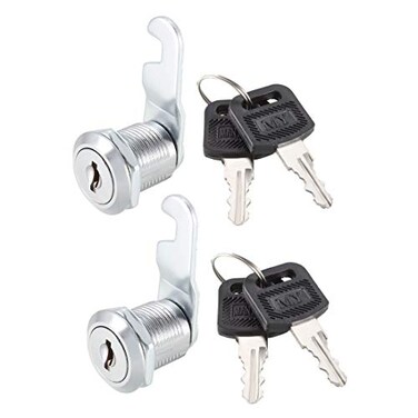 uxcell UXCELL Cam Lock 34 Cylinder Length Cabinet Locks Fits 12 Max Thickness Panel Keyed Different Zinc Alloy Secure File Keyed Cam Locks 2Pcs