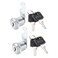 uxcell UXCELL Cam Lock 34 Cylinder Length Cabinet Locks Fits 12 Max Thickness Panel Keyed Different Zinc Alloy Secure File Keyed Cam Locks 2Pcs