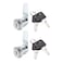 uxcell Cam Lock 34 Cylinder Length Cabinet Locks with No4 Cam Fits for 12 Max Thickness Panel Keyed Different Zinc Alloy 2Pcs