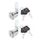 uxcell Cam Lock 34 Cylinder Length Cabinet Locks with No4 Cam Fits for 12 Max Thickness Panel Keyed Different Zinc Alloy 2Pcs