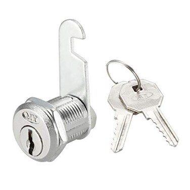 uxcell Drawer Cabinet Tubular Cam Lock 1316 Cylinder Length with No0 Cam Nuton Type Fits on 12 Max Thickness Panel Keyed Alike