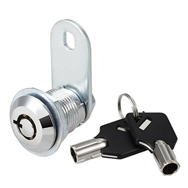 uxcell Tubular Cam Lock 1316 Cylinder Length Fits on 12 Max Panel Thickness Zinc Alloy Chrome Finish Keyed Different
