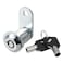 uxcell Tubular Cam Lock 78 Cylinder Length Fits on 58 Max Panel Thickness Zinc Alloy Chrome Finish Keyed Different