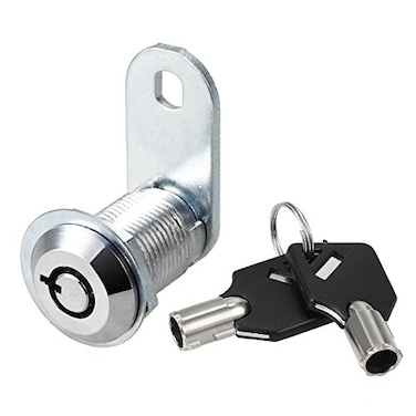 uxcell Tubular Cam Lock 78 Cylinder Length Fits on 58 Max Panel Thickness Zinc Alloy Chrome Finish Keyed Different