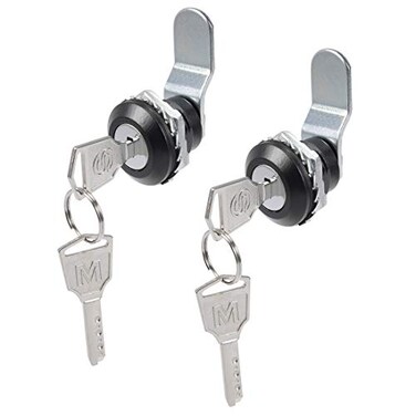 uxcell Waterproof Cam Lock 34 Cylinder Length Zinc Alloy Chrome Plated Cam Lock w Keys Keyed Alike 2Pcs