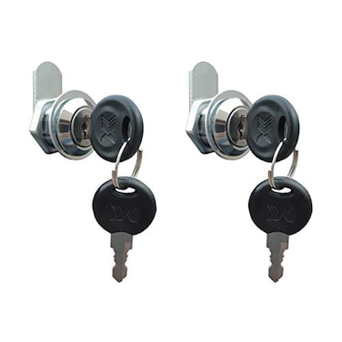 VictorsHome Cabinet Cam Lock for Tool Box RV Door Mailbox Drawer File Cabinet 58 Inch 16mm Cylinder Length Fits for 38 Inch Max Panel Thickness Chrome Finish Keyed Alike 2 Pack
