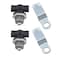 WELWIK 2PCS Black Zinc Alloy Thumb Operated Offset Cam Lock T Handle Door Latch Twist Lock Cylinder for Mailbox Locker Toolbox Chassis Cabinet