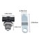 WELWIK 2PCS Black Zinc Alloy Thumb Operated Offset Cam Lock T Handle Door Latch Twist Lock Cylinder for Mailbox Locker Toolbox Chassis Cabinet