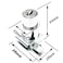 XMHF Plunger Push Lock For Sliding Glass Door Display Case Showcase Hinged Glass Cabinet Lock Fit for 5mm8mm Thick 2Pcs Key Different