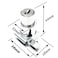 XMHF Plunger Push Lock For Sliding Glass Door Display Case Showcase Hinged Glass Cabinet Lock Fit for 5mm8mm Thick 2Pcs Key Different