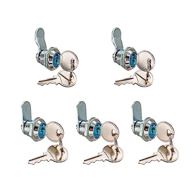 Xnrtop Cam Locks Cabinet Locks Keyed Alike Cylinder Length Fits on 04 Secure File Drawer Mailbox RV Storage Tool Box Replacement Lock Set Zinc Alloy58 Inch 5 Pcs 16 mm 88A16