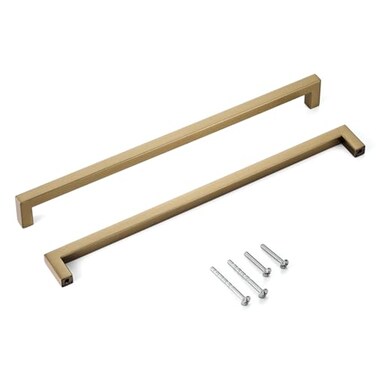 Aibeli 10 Pack 1235 Inch Champagne Bronze Cabinet Pulls Square Kitchen Pulls for Cabinets Champagne Drawer Handles Modern Stainless Steel Kitchen Hardware
