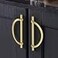FILTA 10 Pack 63 Inch160mm Hole Centers Brushed Gold Cabinet PullsStylish Kitchen Cabinet Handles Half Moon Zinc Alloy Cabinet Hardware for Cabinets Cupboard Handles Drawer Pulls