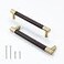 Linkaa Brown 614 in Bar Cabinet Pull Drawer Handle Solid Brass10 Pack Modern Hardware for Kitchen Bathroom Cabinets Cupboard DrawerHole Centers 614 in160mm Cupboard Handles and Knobs