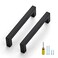 Ravinte 15 Pack Black Cabinet Pulls 5 Inch Square Kitchen Cabinet Handles Matte Black Kitchen Hardware for Drawer Pulls Drawer Handles Come with Screwdriver