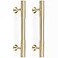 RZDEAL 4pcs Solid Brass Gold Cabinet Pulls 334Inch Hole Centers for Kitchen Cupboard Handles Modern Drawer Dresser Pulls Bathroom Brushed Brass Cabinet Pulls Wardrobe Door Handles