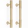 RZDEAL 4pcs Solid Brass Gold Cabinet Pulls 334Inch Hole Centers for Kitchen Cupboard Handles Modern Drawer Dresser Pulls Bathroom Brushed Brass Cabinet Pulls Wardrobe Door Handles