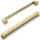 Amerdeco 10 Pack Brushed Gold Cabinet Pulls 712 Inch Hole Center Drawer Pulls Cabinet Hardware Solid Kitchen Cabinet Handles for Bathroom Drawer Pulls Dresser Pulls ZH0001