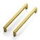 Ravinte 12 Pack 8 Inch Square Cabinet Handles Pulls Brushed Brass Drawer Pulls Kitchen Hardware for Cabinets Cupboards