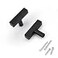 KNOBWELL 10 Pack Single Hole 2 Cabinet Knobs Stainless Steel Matte Black Dresser Pulls Drawer Knob Black Knobs and Pulls for Cabinet and Cupboard