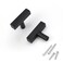 KNOBWELL 10 Pack Single Hole 2 Cabinet Knobs Stainless Steel Matte Black Dresser Pulls Drawer Knob Black Knobs and Pulls for Cabinet and Cupboard
