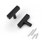 KNOBWELL 10 Pack Single Hole 2 Cabinet Knobs Stainless Steel Matte Black Dresser Pulls Drawer Knob Black Knobs and Pulls for Cabinet and Cupboard