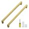 Ravinte 30 Pack Squre Cabinet Pulls 10 Inch Brushed Brass Kitchen Cabinet Handles Gold Kitchen Hardware for Cabinet Drawer Pulls Square Bar Cabinet Pulls Drawer Handles