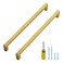 Ravinte 30 Pack Squre Cabinet Pulls 10 Inch Brushed Brass Kitchen Cabinet Handles Gold Kitchen Hardware for Cabinet Drawer Pulls Square Bar Cabinet Pulls Drawer Handles
