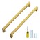 Ravinte 30 Pack Squre Cabinet Pulls 10 Inch Brushed Brass Kitchen Cabinet Handles Gold Kitchen Hardware for Cabinet Drawer Pulls Square Bar Cabinet Pulls Drawer Handles