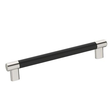 Amerock Cabinet Pull Polished NickelBlack Bronze 8 inch 203 mm CentertoCenter Esquire 1 Pack Drawer Pull Drawer Handle Cabinet Hardware