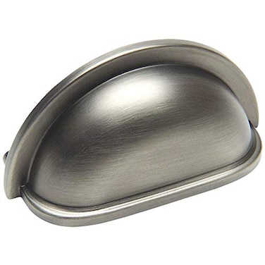 Cosmas 10 Pack 4310AS Antique Silver Cabinet Hardware Bin Cup Drawer Handle Pull 3 Inch 76mm Hole Centers